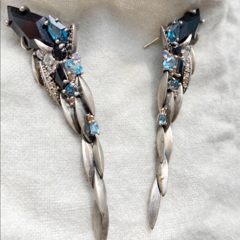 Alexis Bittar London Blue Topaz  Drop Earrings